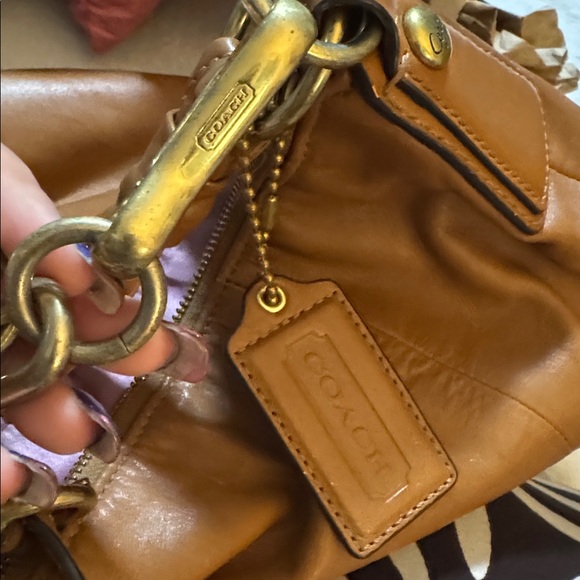 Coach Kristin Brown Leather Hobo Bag with Gold Accents - Picture 14 of 17